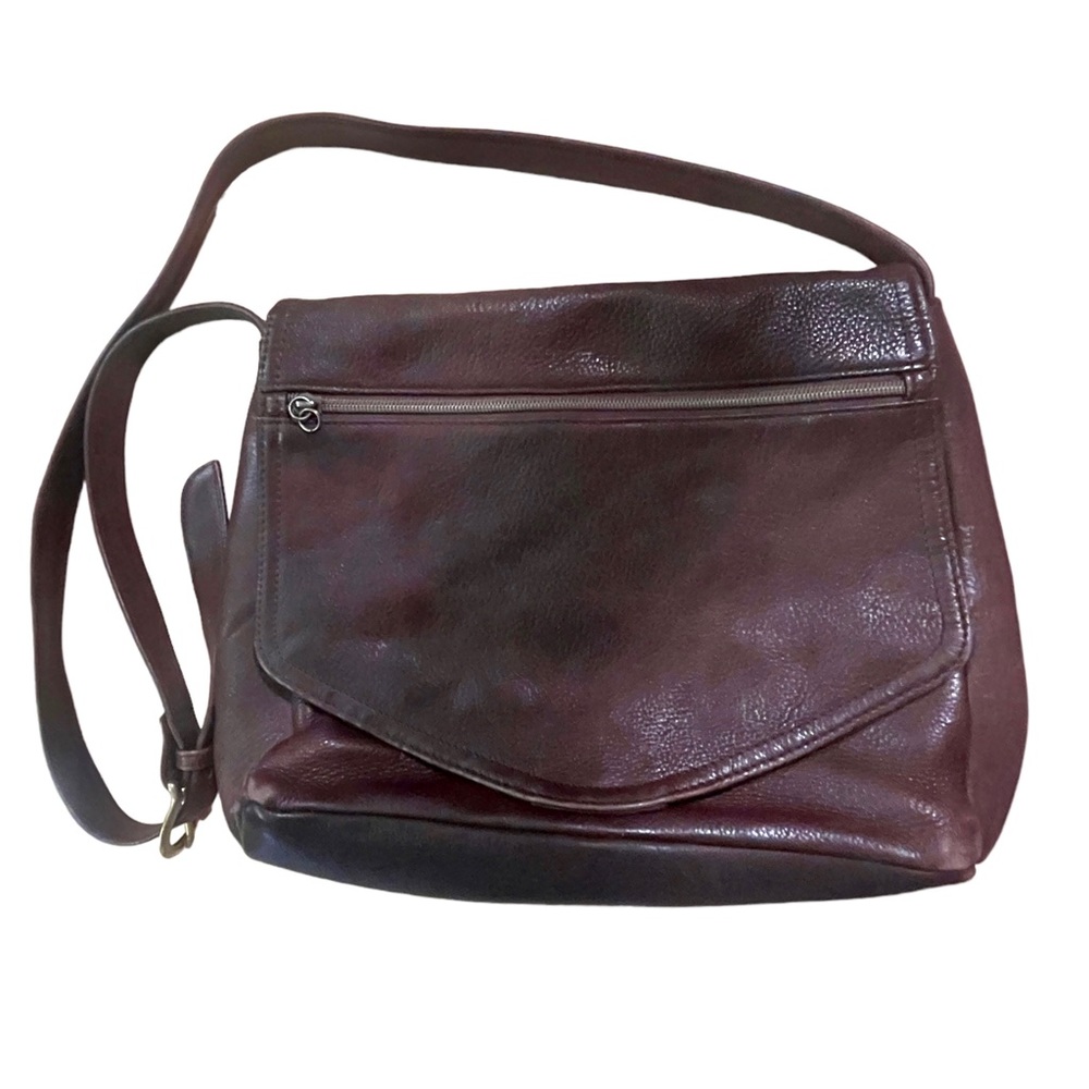 Fossil Leather Crossbody Bag in Dark Brown